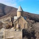 Aerial Flight Over Ananuri Castle Complex with Beautiful Town of Ananuri in Background - VideoHive Item for Sale