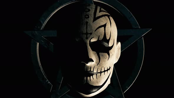 Flashing Corpsepaint Head VJ Loop alt