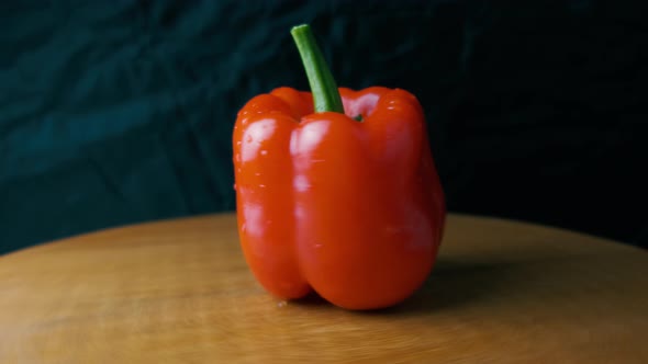 Rotating Red Paprika Pepper