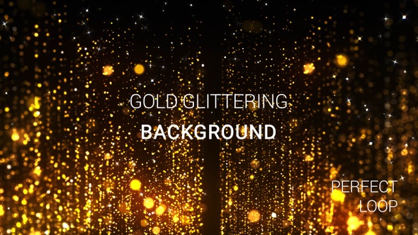 Gold Glittering Particles Background