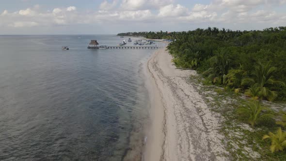 Aerial footage of the Cozumel, Mexico alt