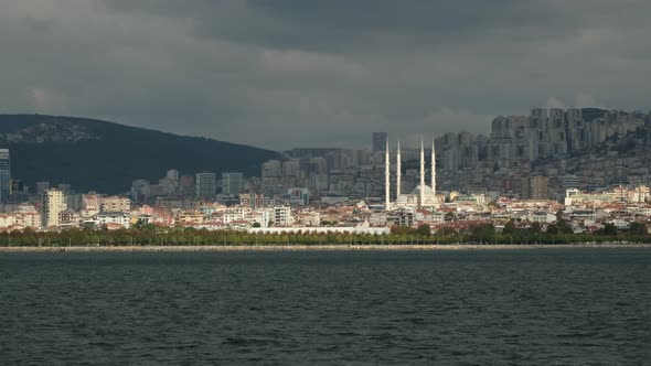 Coast of Maltepe at Istanbul Turkey from a ferry