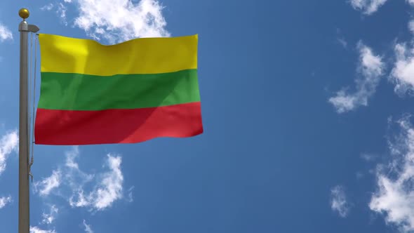 Bolivar Department Flag (Colombia) On Flagpole alt