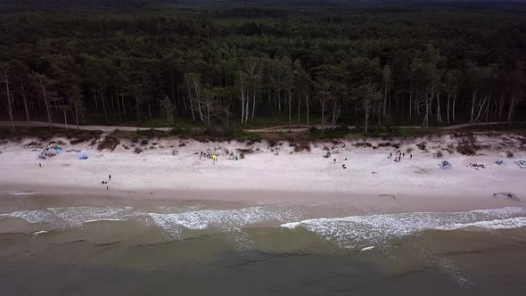 Beach Drone Shot.