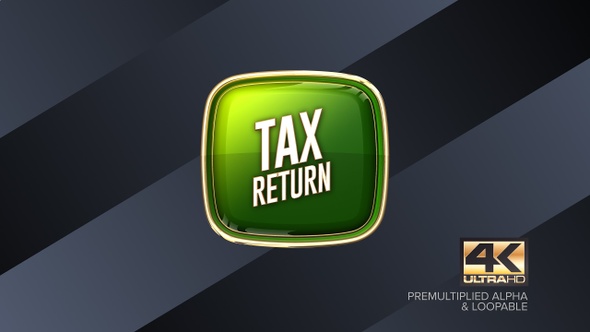 Tax Return Rotating Sign 4K