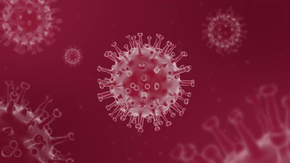 Coronavirus ( Covid – 19 ) 4K Looped Background  - Red