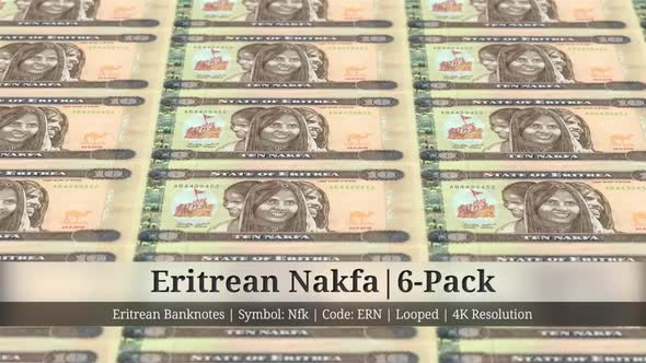Eritrean Nakfa | Eritrea Currency - 6 Pack | 4K Resolution | Looped alt
