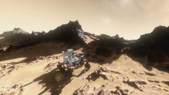 Mars Curiosity Rover Establishing Shot 1