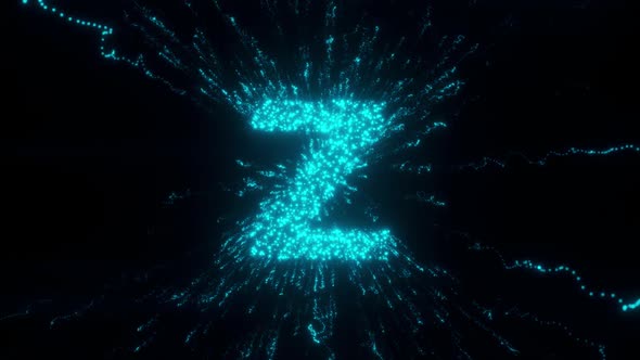 Z Letter With Futuristic Particles Hd alt