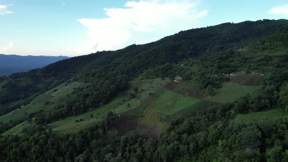 Aerial view of mountains view by drone