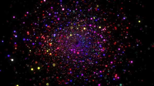 Hypnotic Colorful Particles Portal
