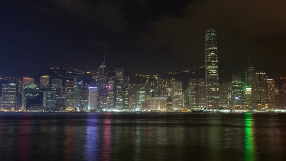  Night View From the Quay To the Central Hong Kong alt