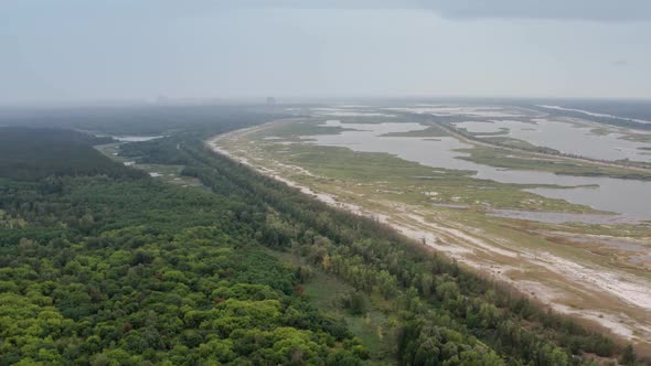 Drone View of Wetland in Chernobyl Exclusion Zone alt