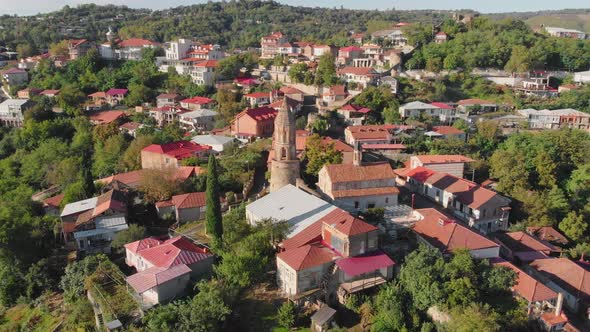 Aerial Drone Footage of the Signagi City of Love in Kakheti Region Georgia alt