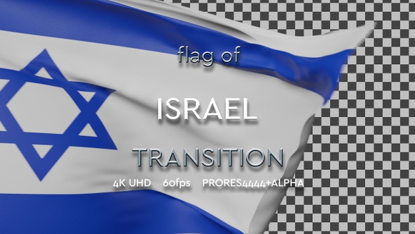 Flag of Israel transition | UHD | 60fps alt