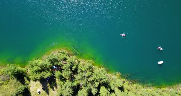Kolsay Lake Among Green Hills and Mountains alt