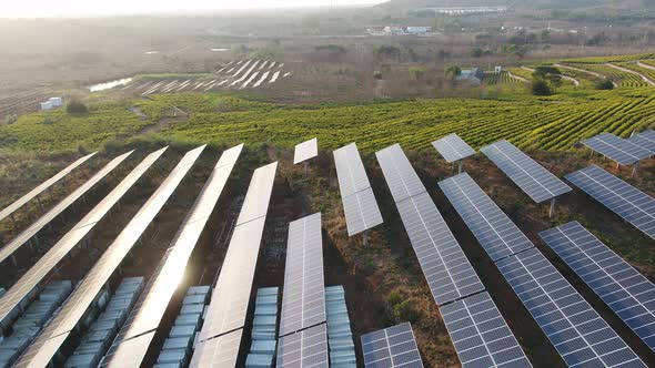 Solar power station in montain alt