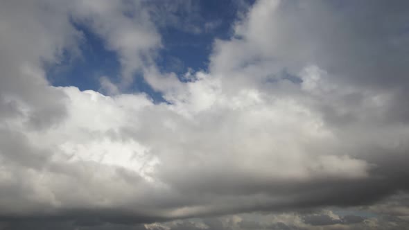 Clouds Running in the Blue Sky Timelapse