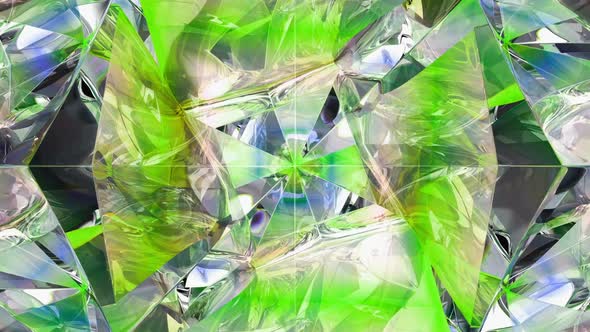 kaleidoscope abstraction rotating sparkling shiny glass texture. 3d render, 3d a