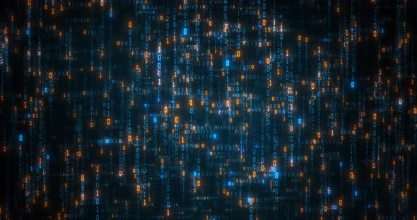 Abstract Quantum Matrix, data flowing from all direction. alt