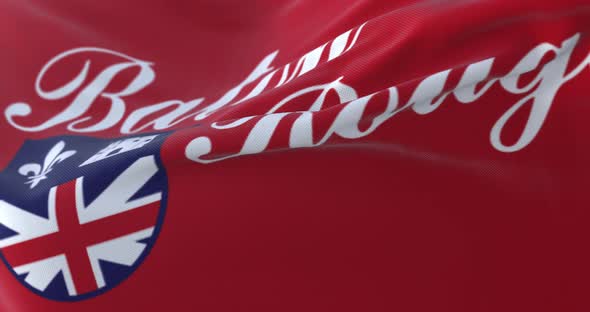 Baton Rouge City Flag, United States alt