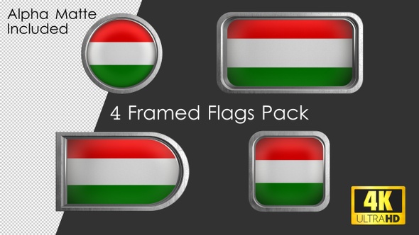 Framed Hungary Flag Pack alt