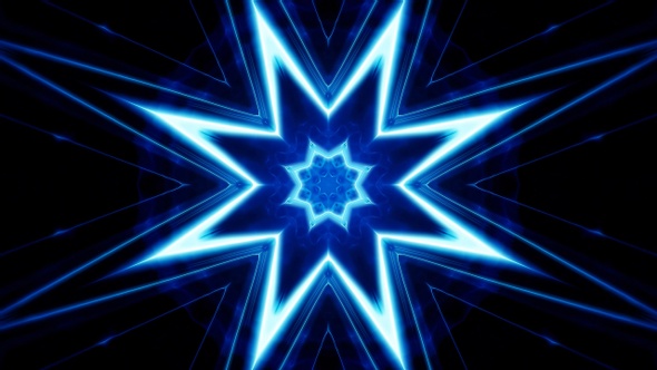 Flashing Blue Star Light Background 4K Loop alt