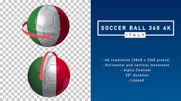 Soccer Ball 360º 4K - Italy