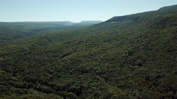Aerial Nature View of Caucasus Mountain at Sunny Morning alt