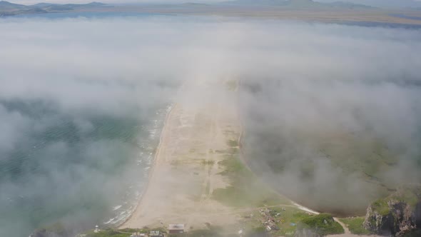 Aerial View of the Nazimov Sand Spit Russia alt
