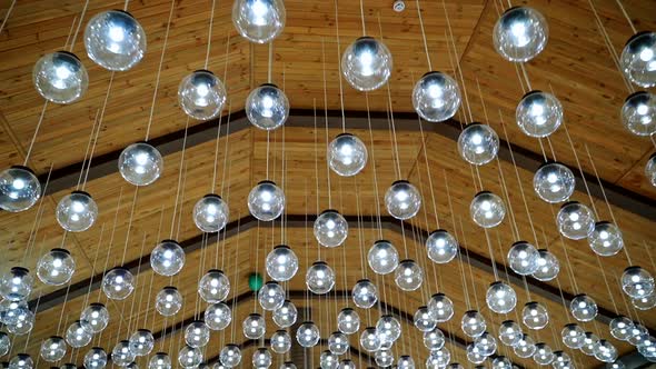 Luxury interior of glass light bulbs alt