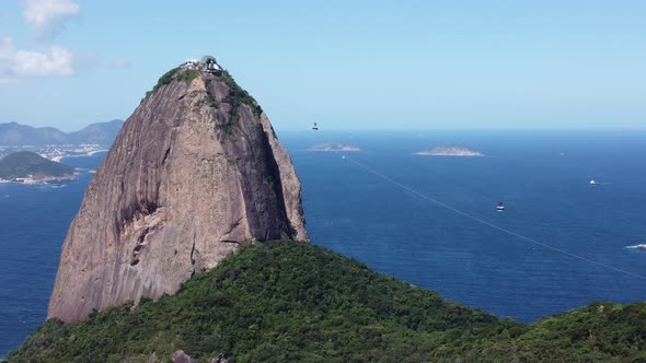 Summer travel at Rio de Janeiro Brazil. Landmark of coast city. Tropical travel alt