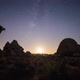 Moon Set and Milky Way in Joshua Tree National Park, CA - VideoHive Item for Sale