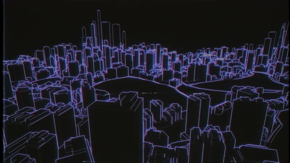 Vhs City Hologram 4k