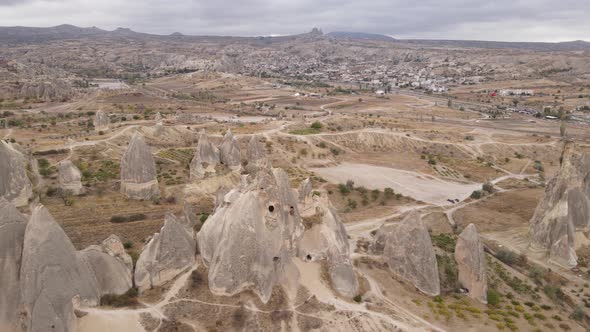Cappadocia Landscape Aerial View. Turkey. Goreme National Park alt