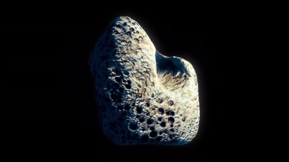 Seamlessly Looped Space Asteroid VFX Element on Green Screen 4