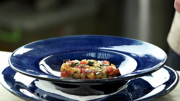 Ratatouille and Meat. alt