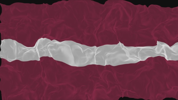 flag Latvia turns into smoke. State weakening concept a crisis, alpha channel alt
