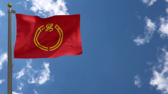 Niigata Prefecture Flag Japan On Flagpole alt