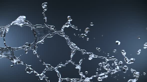 Super Slow Motion Shot of Spiral Water Splash at 1000Fps alt