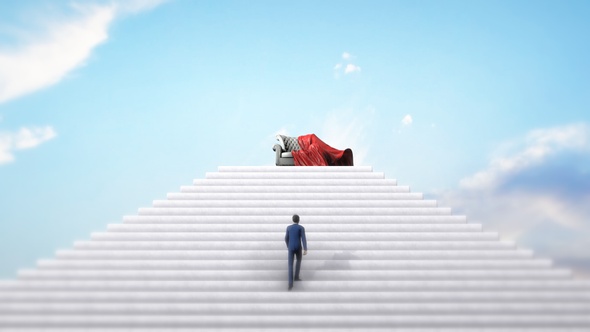 [5 In 1]Businessman Reaching The Top