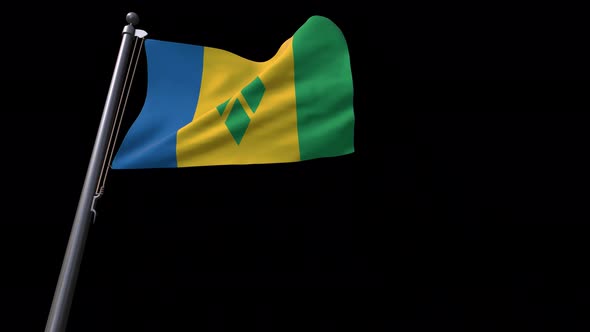 Saint Vincent And The Grenadines  Flag With Alpha Channel  4K alt