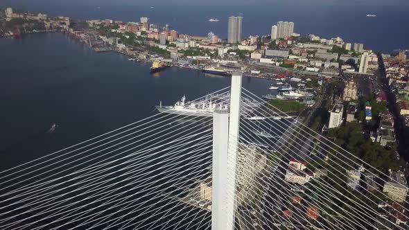 Summer View From a Drone of a City with Hills at Sunrise alt