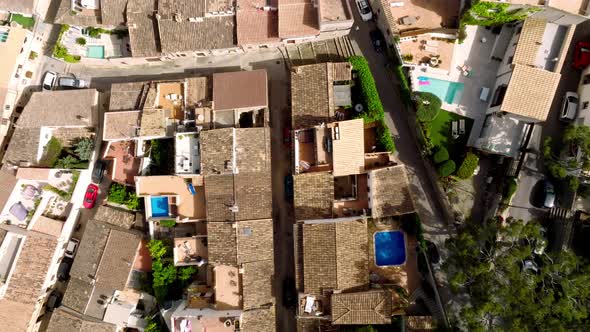 Aerial View of Pollenca Mallorca Spain alt