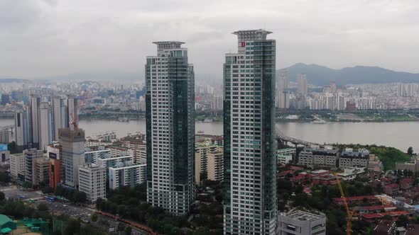 Korea Seoul Samseong Dong High Rise Apartment Han River View