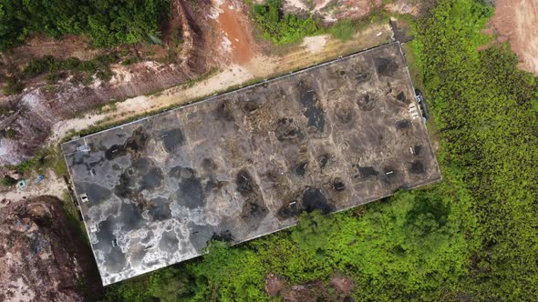 Aerial View Of Water Dam