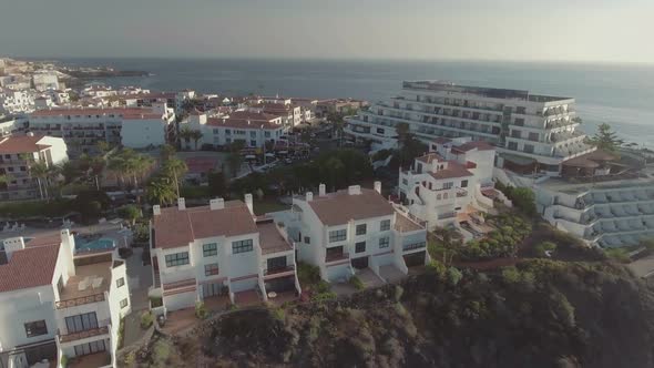 Aerial Panoramic View of Santiago Del Teide Coastline on a Summer Day Tenerife  Canary Islands alt