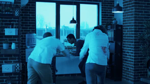 Scared Person Failed to Call Emergency and Started to Run Away From Scary Evil Zombies at Night alt