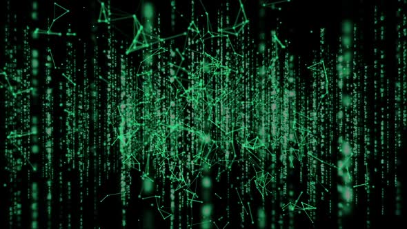 Matrix loop with polygonal connecting dots and lines  alt