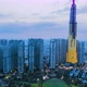 Aerial Hyper Lapse of Sunset Downtown Sai Gon - Ho Chi Minh city, Viet Nam - VideoHive Item for Sale